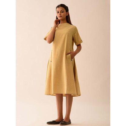 JAYATI GOENKA Beige Solid Midi Dress