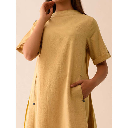 JAYATI GOENKA Beige Solid Midi Dress