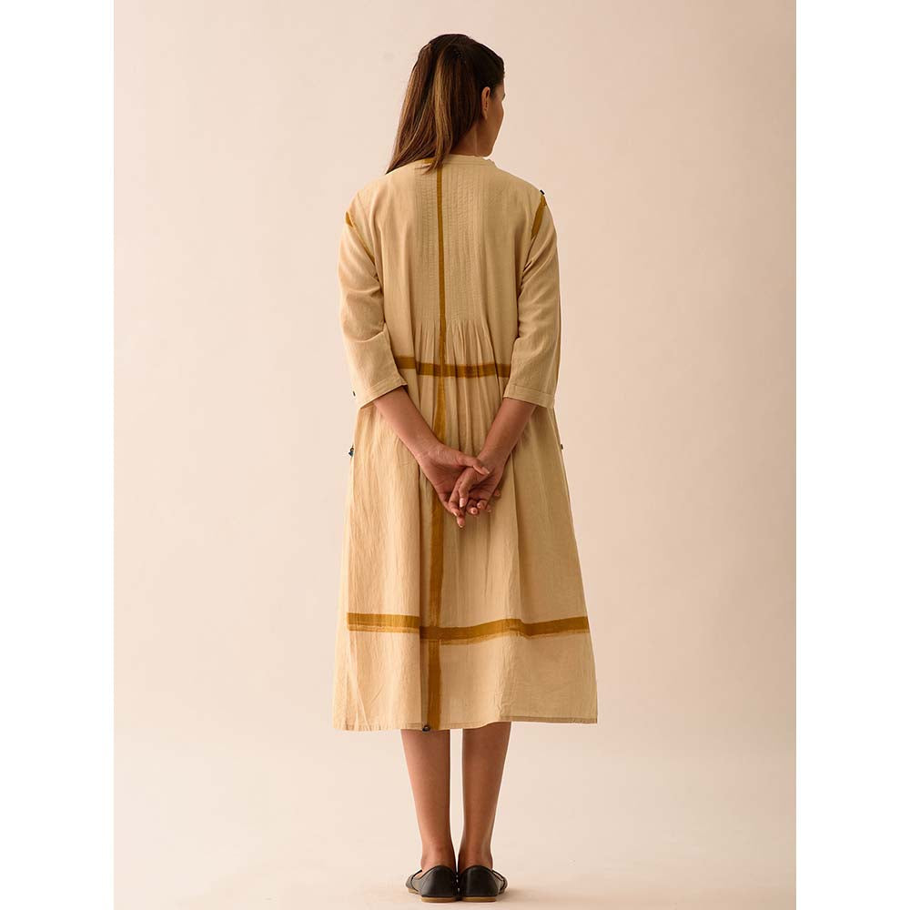 JAYATI GOENKA Beige Geometric Midi Dress