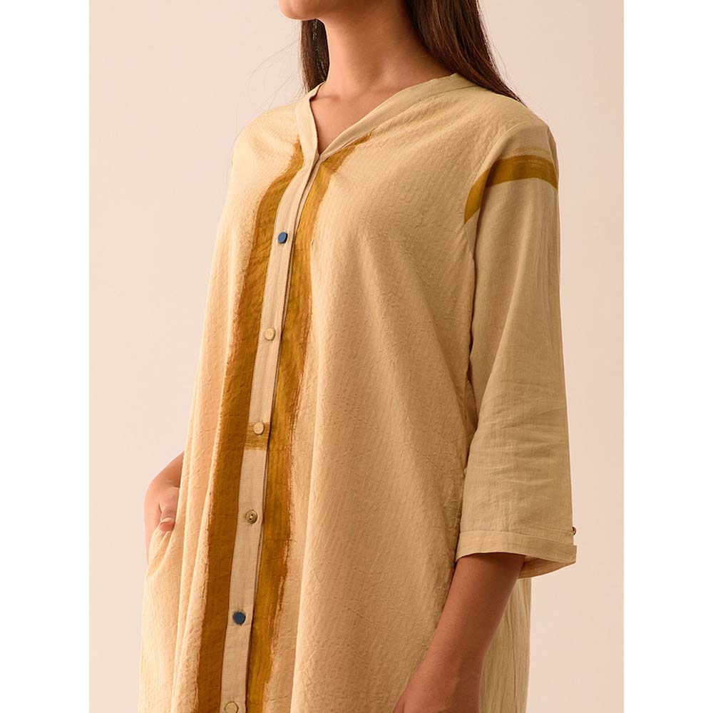 JAYATI GOENKA Beige Geometric Midi Dress