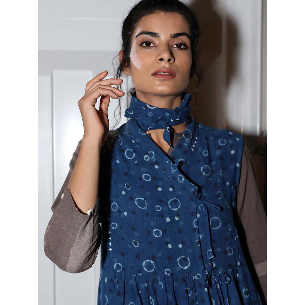 JAYATI GOENKA Blue Printed Midi Dress