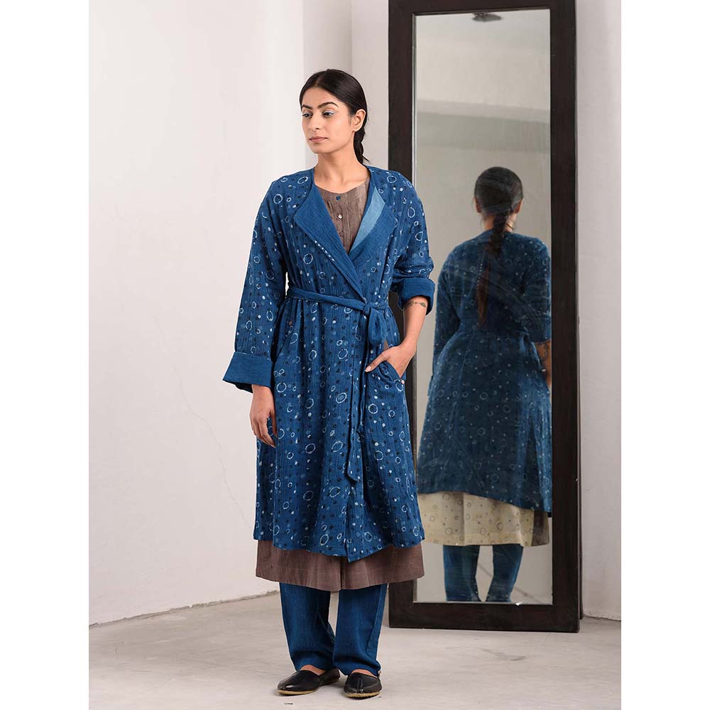 JAYATI GOENKA Blue Printed Overcoats and Blazer