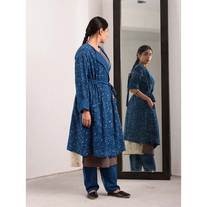 JAYATI GOENKA Blue Printed Overcoats and Blazer