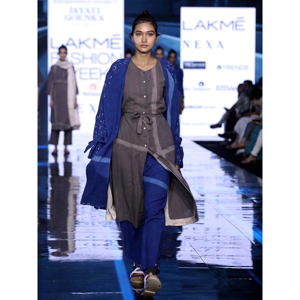 JAYATI GOENKA Blue Printed Overcoats and Blazer