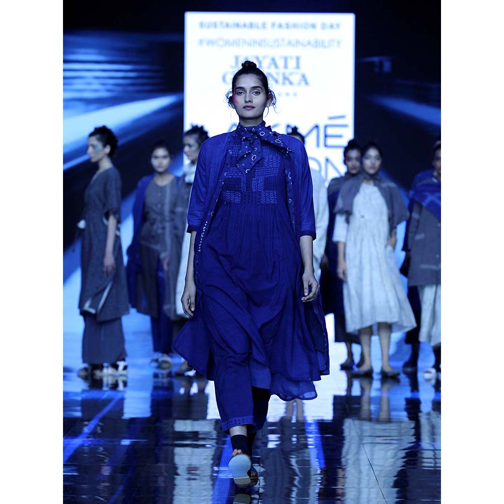 JAYATI GOENKA Blue Solid Kurta