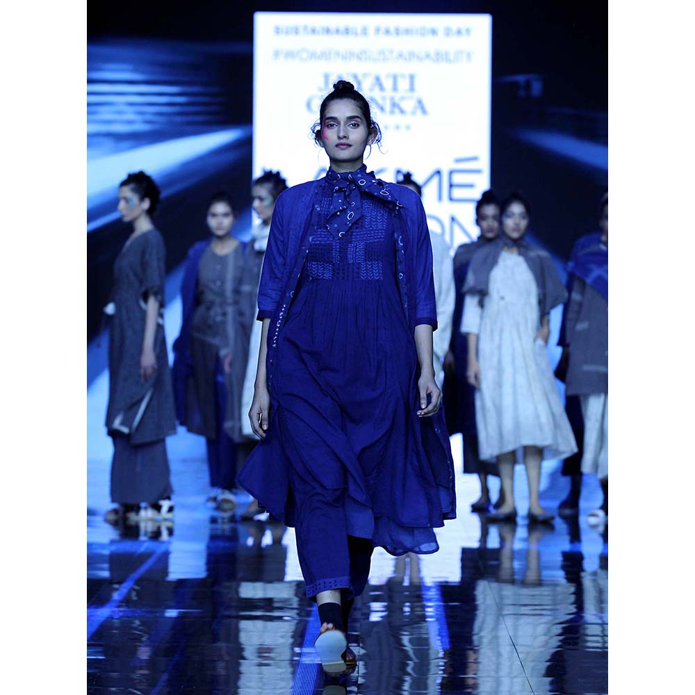 JAYATI GOENKA Blue Solid Pants