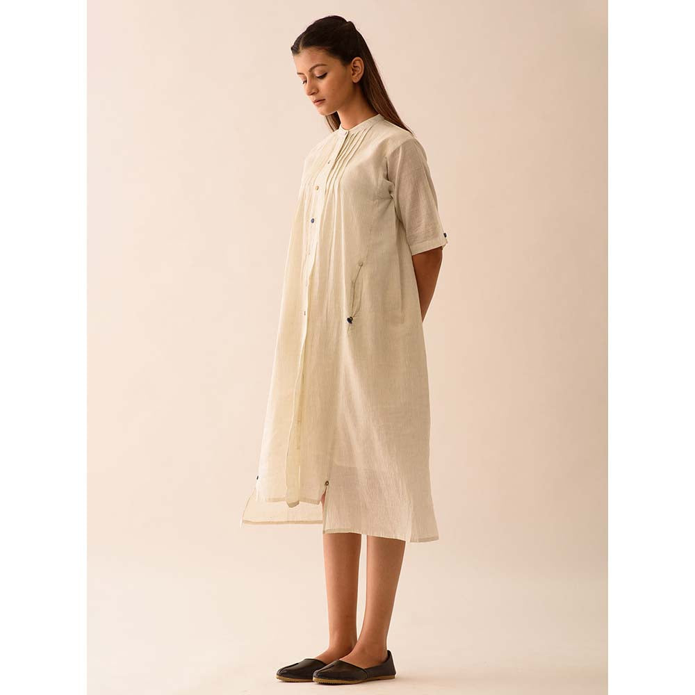 JAYATI GOENKA Beige Stripes Midi Dress