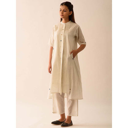 JAYATI GOENKA Beige Stripes Midi Dress