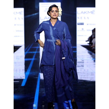 JAYATI GOENKA Blue Geometric Tunic