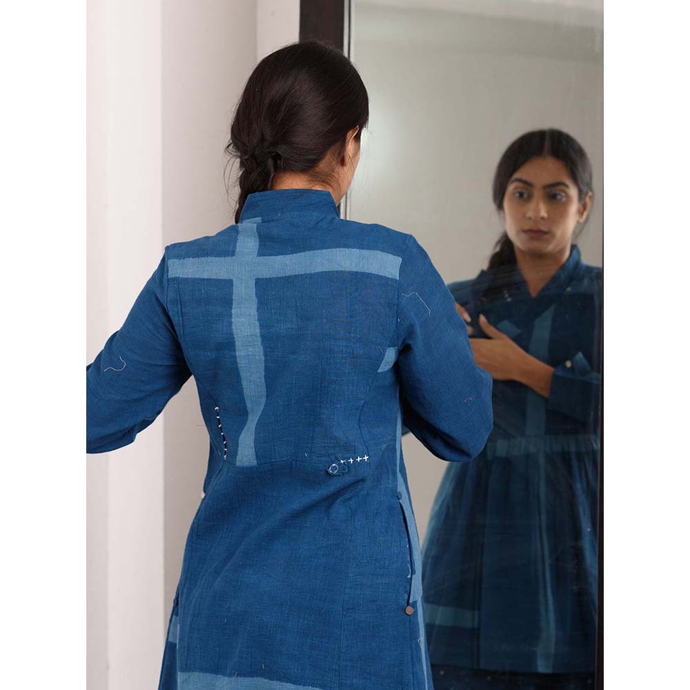 JAYATI GOENKA Blue Geometric Tunic