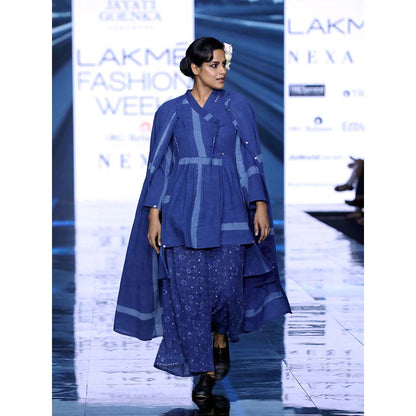 JAYATI GOENKA Blue Geometric Tunic