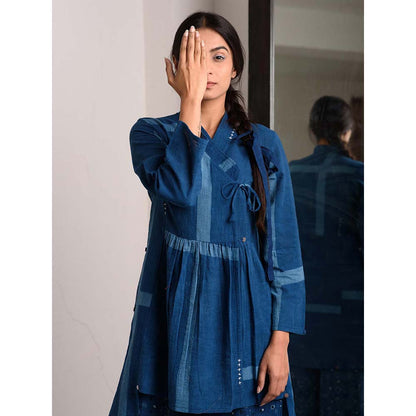 JAYATI GOENKA Blue Geometric Tunic