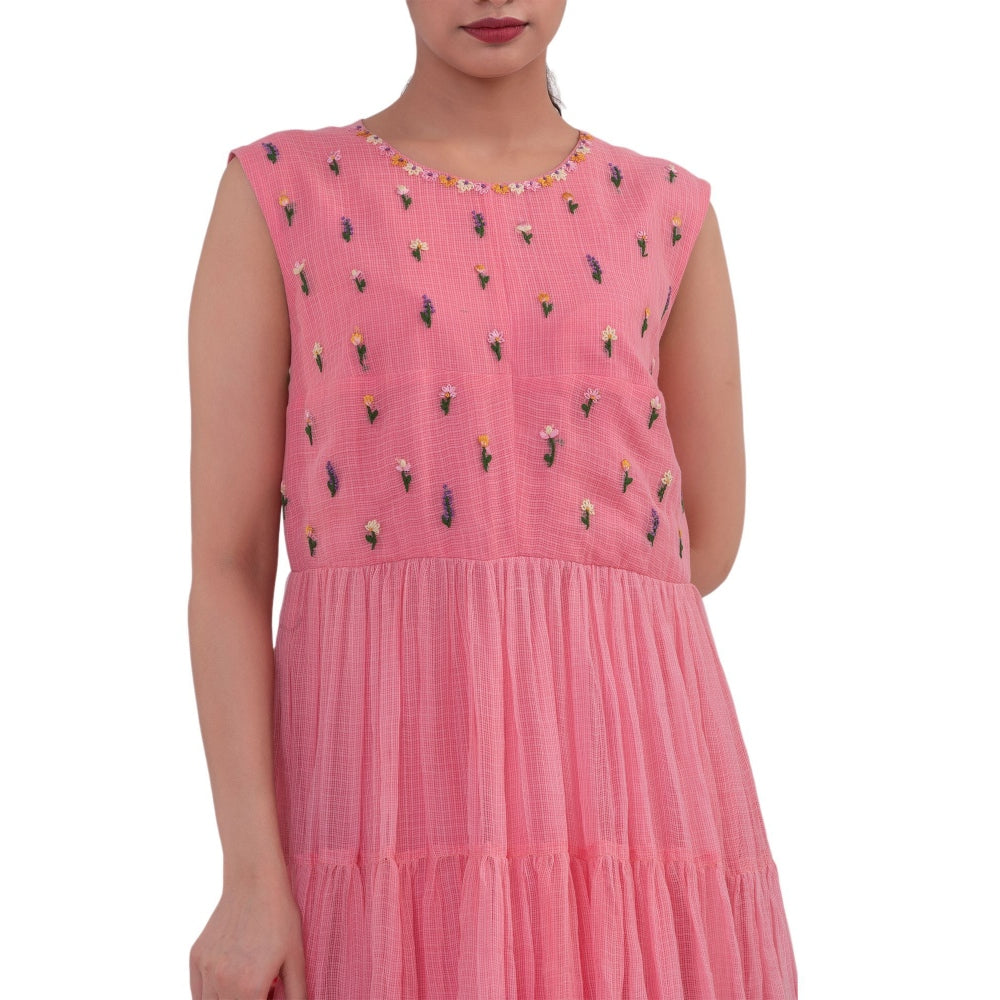 Journal By Pranay Pink Tiered Maxi Dress