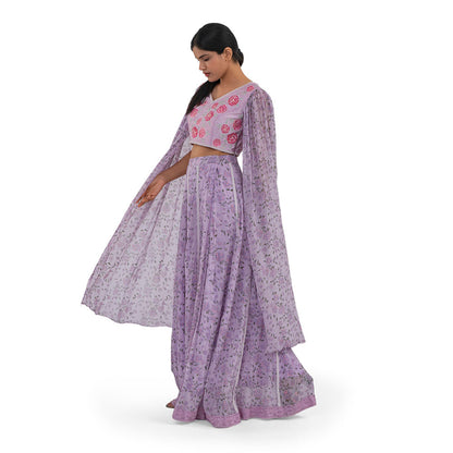 Journal By Pranay Lavender Lehenga With Choli (Set of 2)