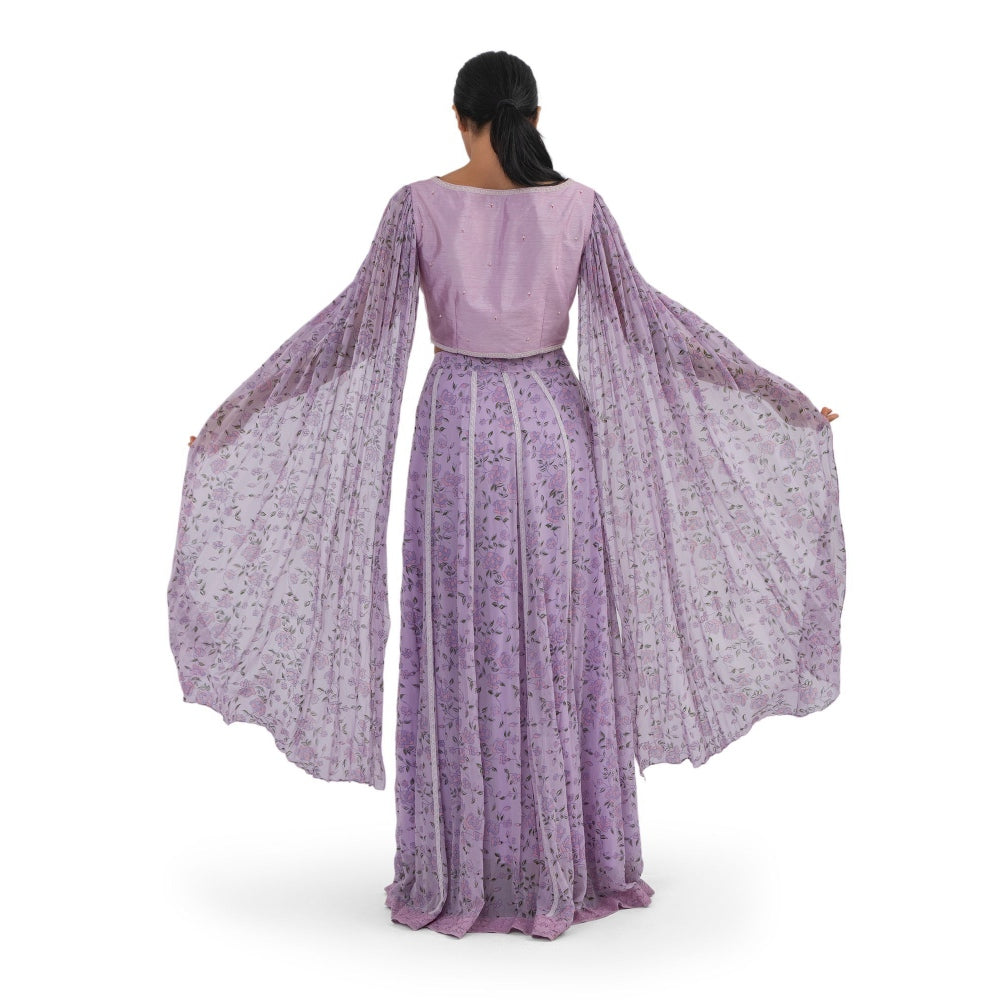 Journal By Pranay Lavender Lehenga With Choli (Set of 2)