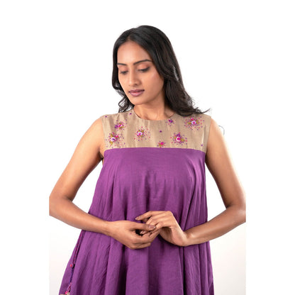 Journal By Pranay Purple Layla Midi Dress