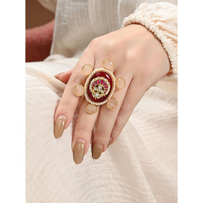 Joules By Radhika Sublime Agate Red Ring