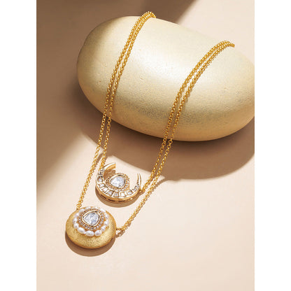 Joules By Radhika Iridescent White Pearl Necklace