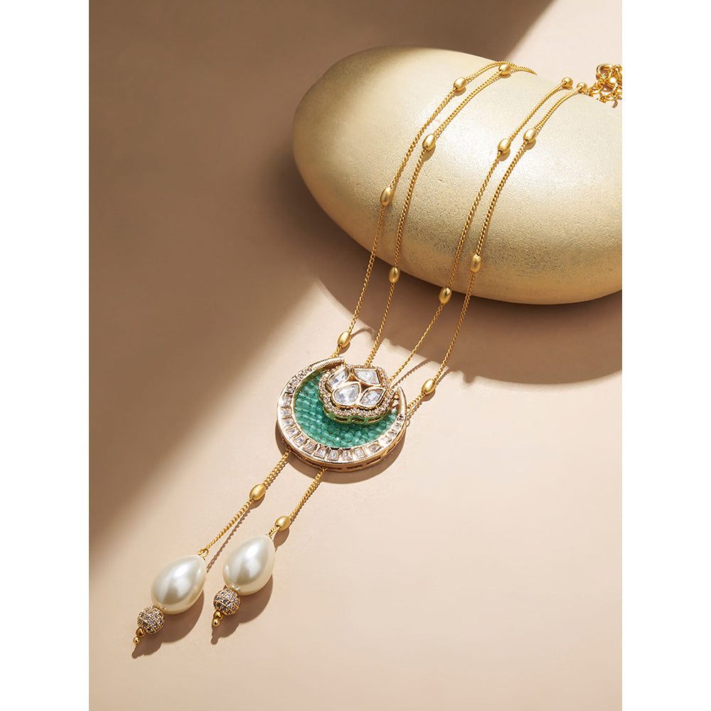 Joules By Radhika Green Whimsical Pearl Necklace