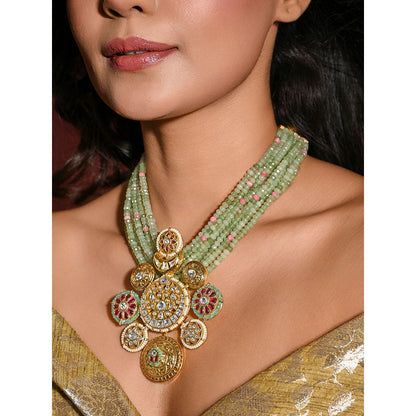 Joules By Radhika Ethereal Green Necklace