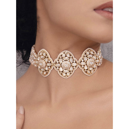 Joules By Radhika Polki-Pearl Classic Choker Necklace