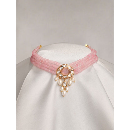 Joules By Radhika Charming Pink Choker Necklace