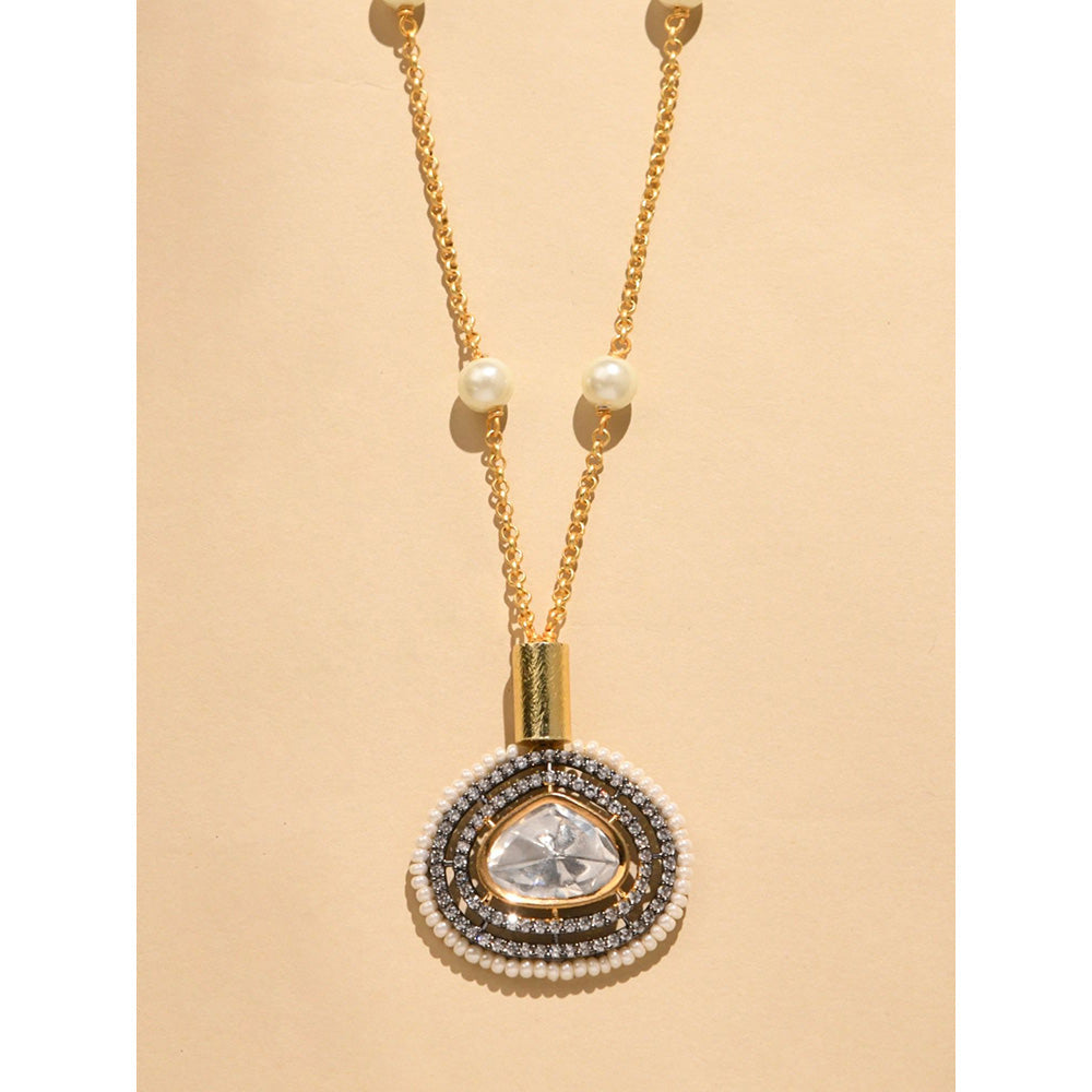 Joules By Radhika Grand White Stone Necklace