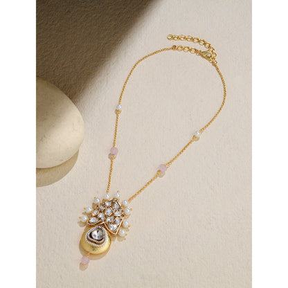 Joules By Radhika Brilliant Polki Pearl Pendant
