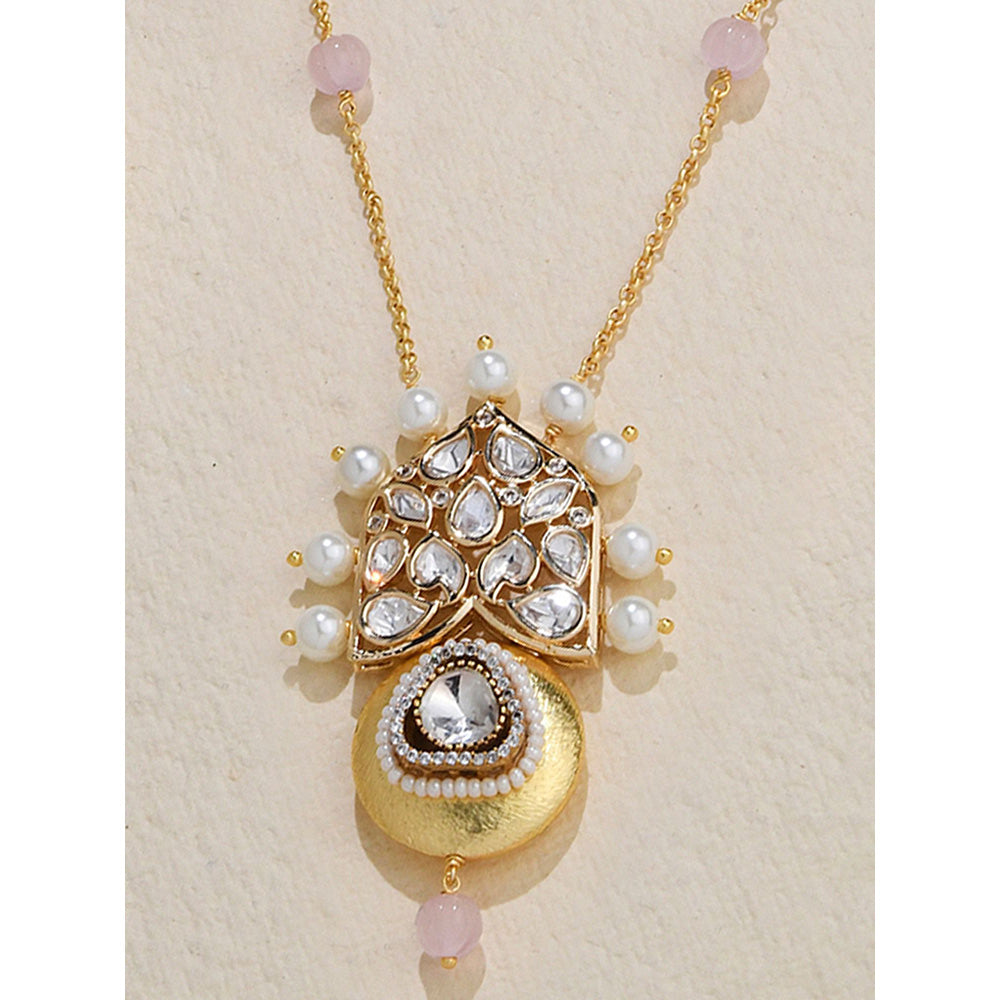 Joules By Radhika Brilliant Polki Pearl Pendant
