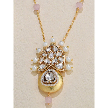 Joules By Radhika Brilliant Polki Pearl Pendant