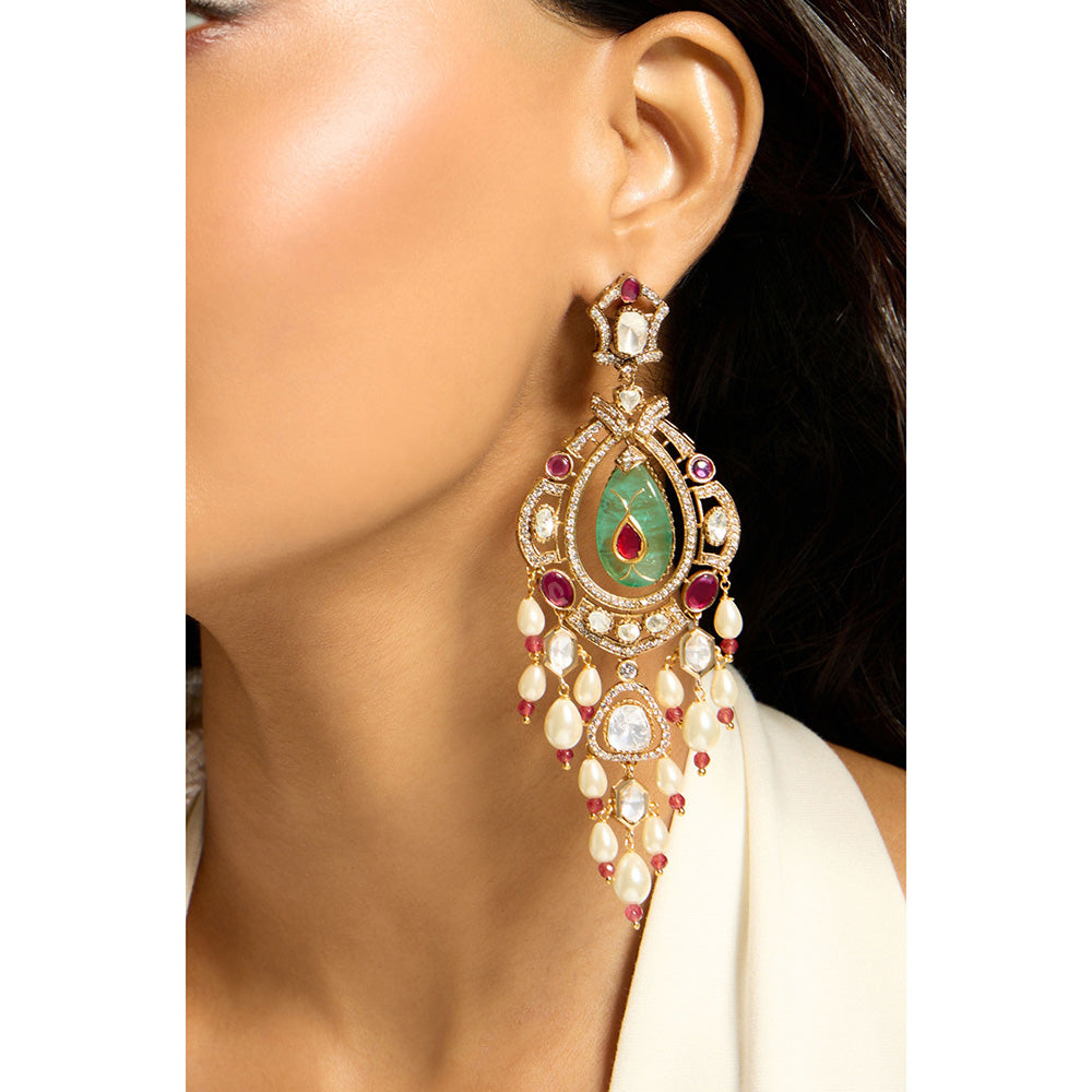 Joules By Radhika Multi-Color Enchanting Cascade Drop Earrings