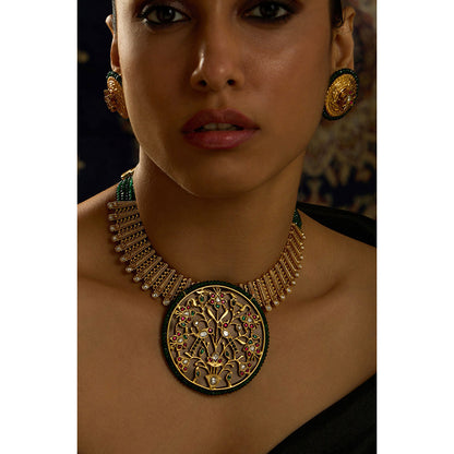 Joules By Radhika Multi-Color Majestic Necklace Set