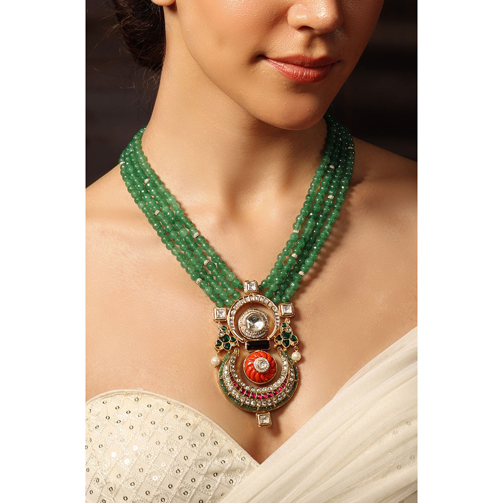 Joules By Radhika Multi-Color Verdant Vines Necklace