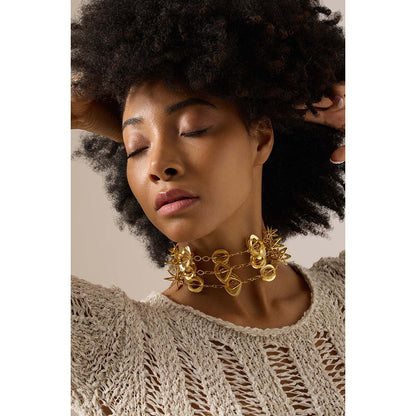Joules By Radhika Zyra Gold Choker Necklace