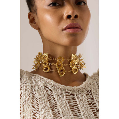 Joules By Radhika Zyra Gold Choker Necklace