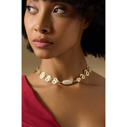 Joules By Radhika Anina Gold Plated Stone Studded Necklace