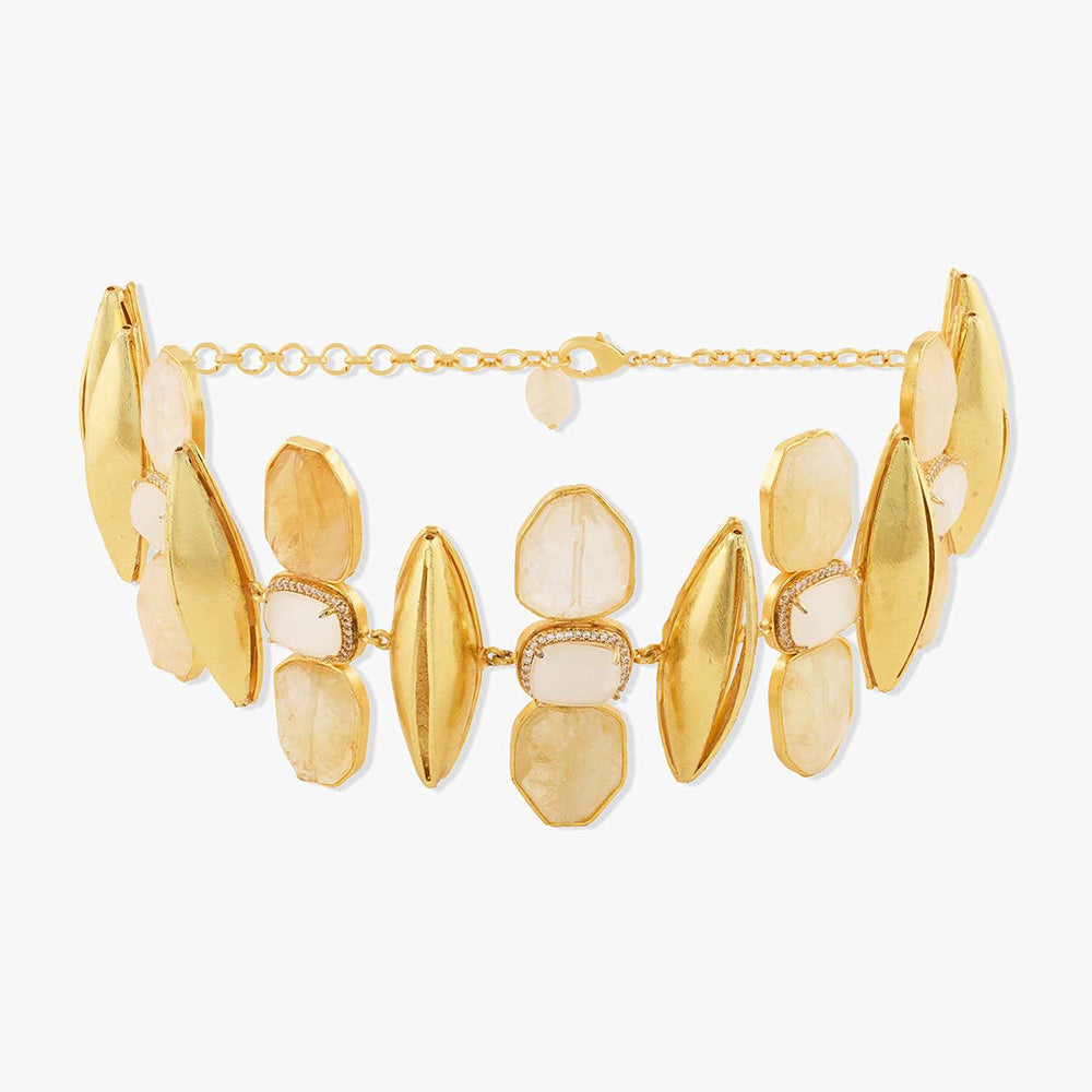 Joules By Radhika Elira Gold Plated Stone Studded Choker Necklace