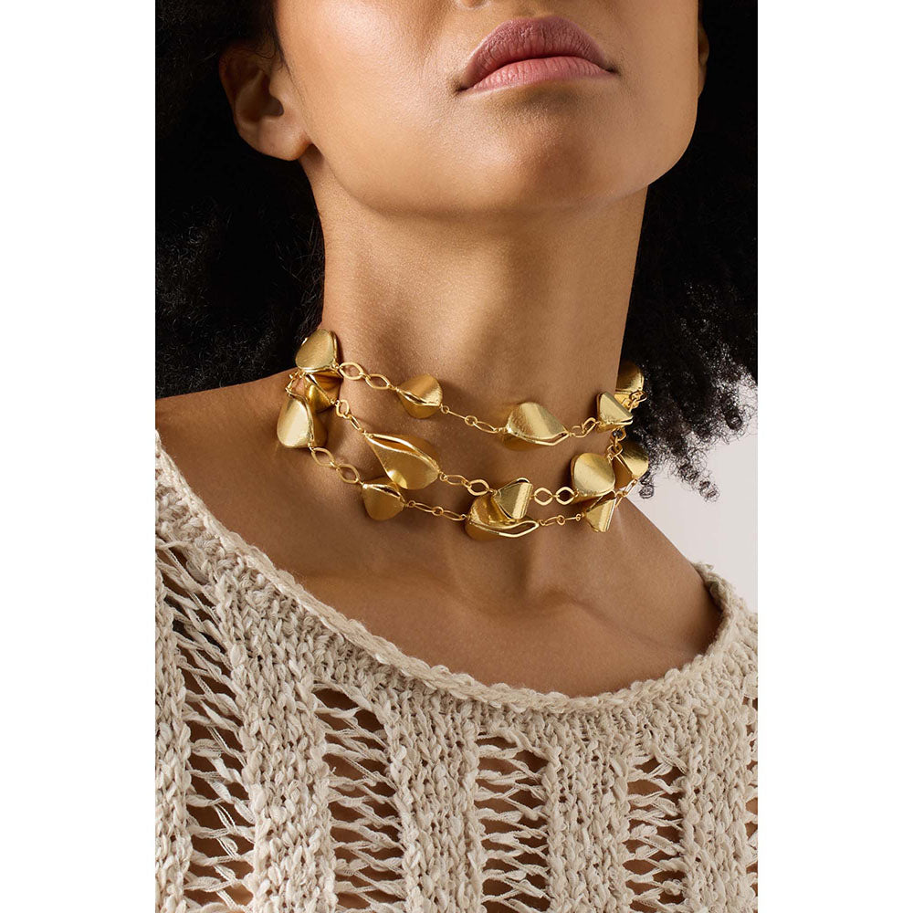 Joules By Radhika Caelia Gold Plated Choker Necklace