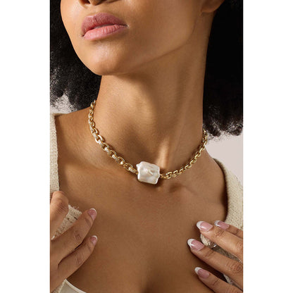 Joules By Radhika Aseneth Gold Plated White Stone Necklace