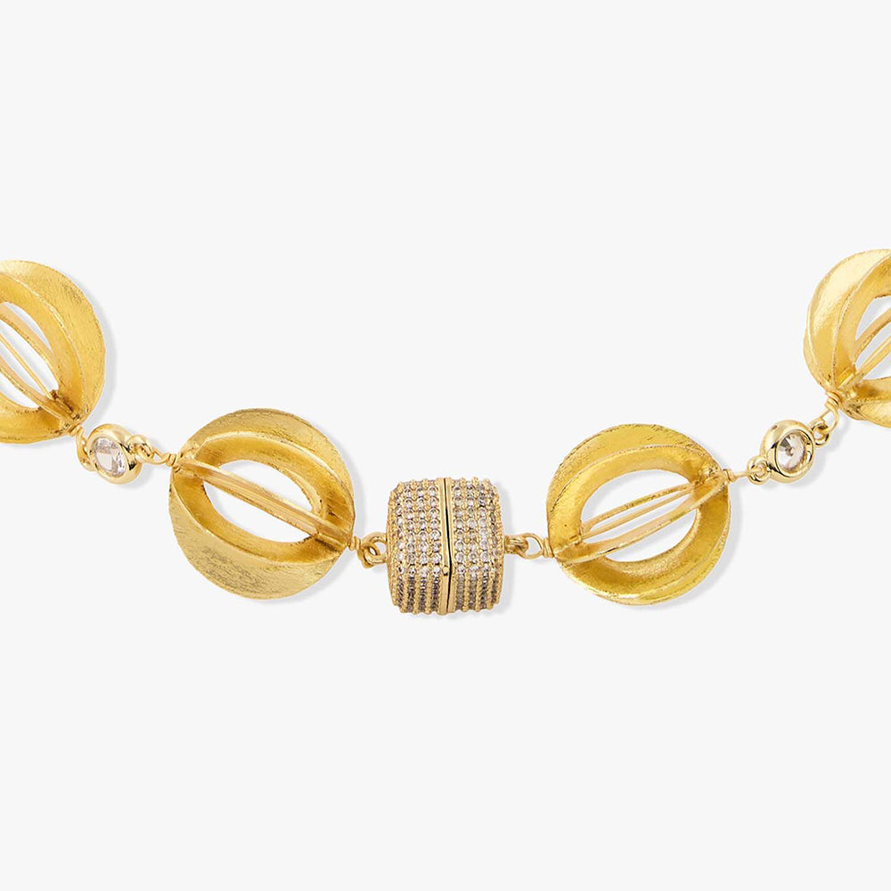 Joules By Radhika Meloura Gold Plated Stone Studded Necklace