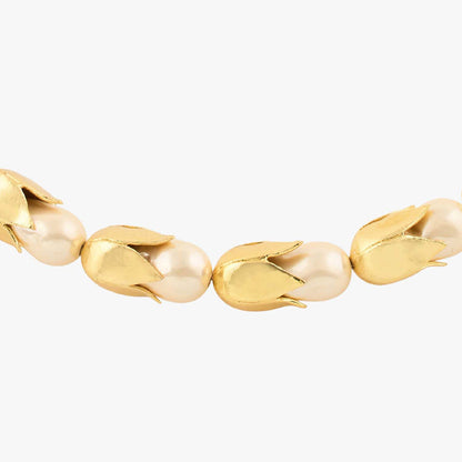 Joules By Radhika Ysolde Gold Plated Off White Pearl Necklace