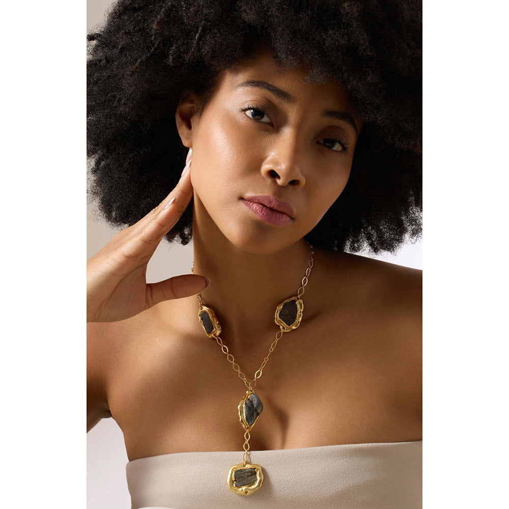 Joules By Radhika Amirel Gold Plated Multi-Color Stone Necklace