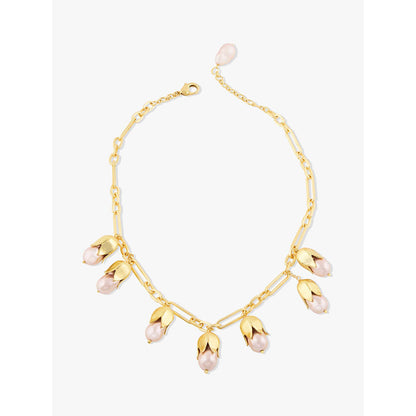 Joules By Radhika Joraelle Gold Plated Pink Pearl Necklace