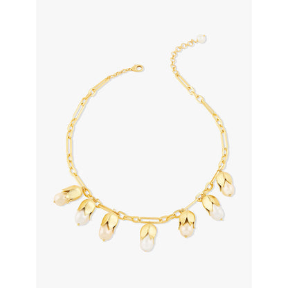 Joules By Radhika Joraelle Gold Plated Pink Pearl Necklace