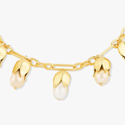 Joules By Radhika Joraelle Gold Plated Pink Pearl Necklace