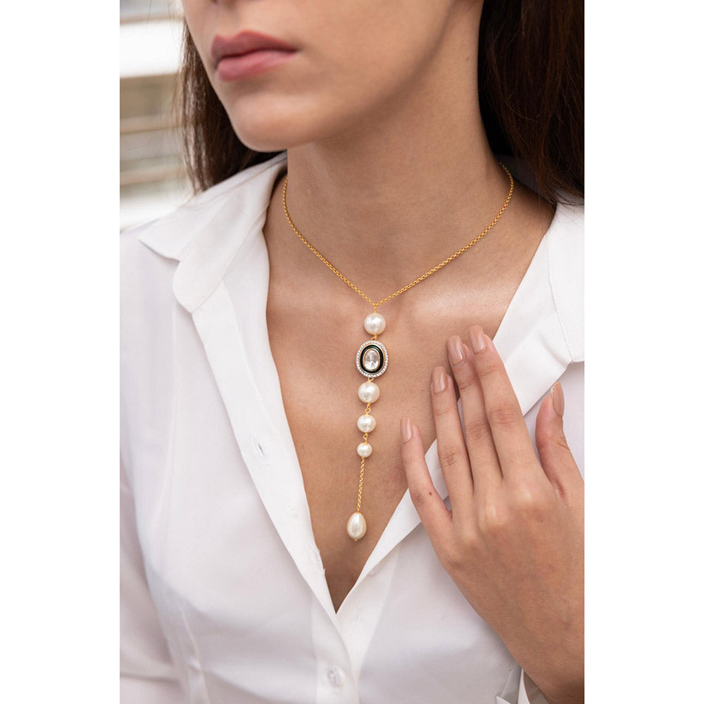 Joules By Radhika Nayantara Kundan Pearl Necklace