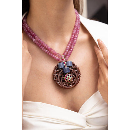 Joules By Radhika Kashvi Multi-Color Kundan Necklace