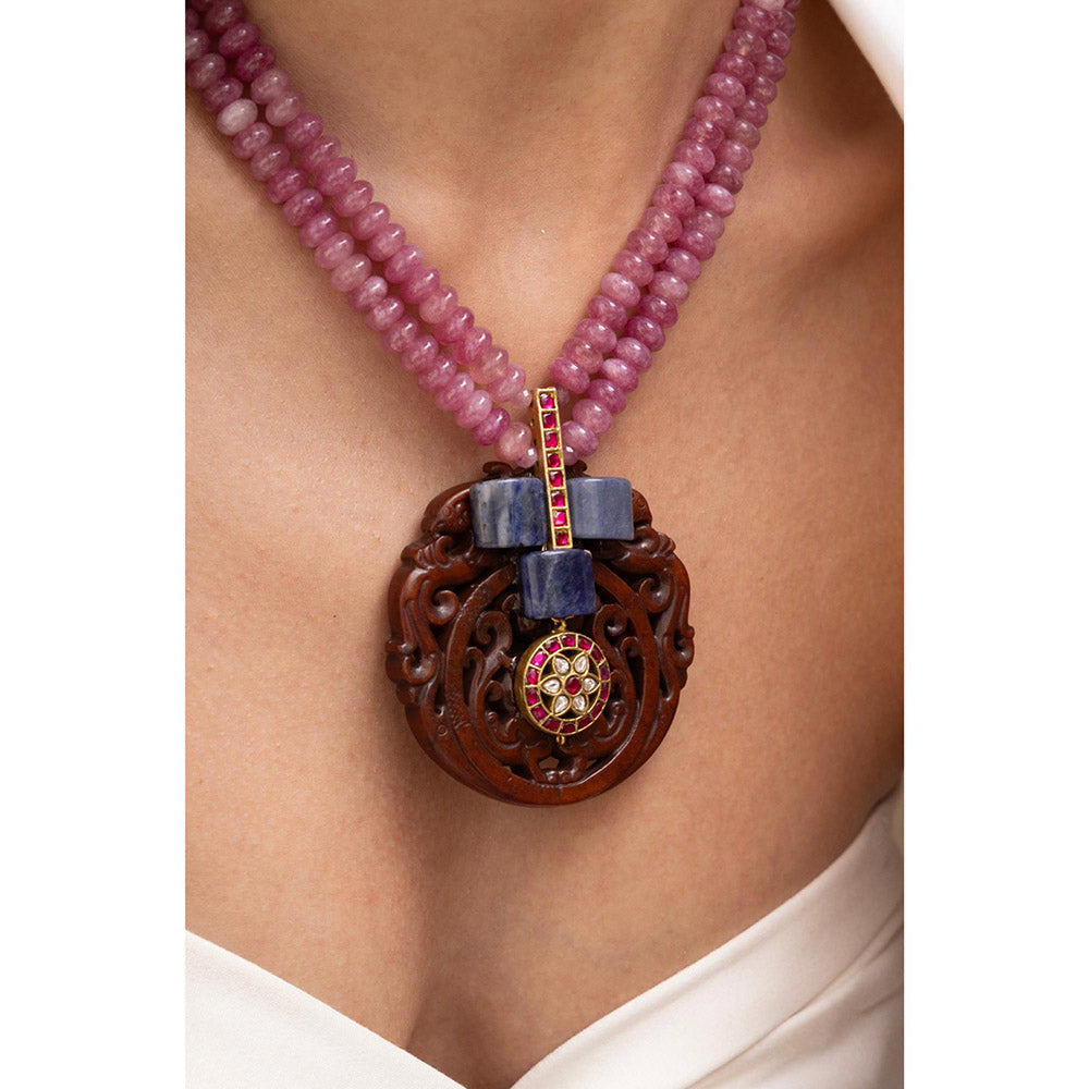 Joules By Radhika Kashvi Multi-Color Kundan Necklace