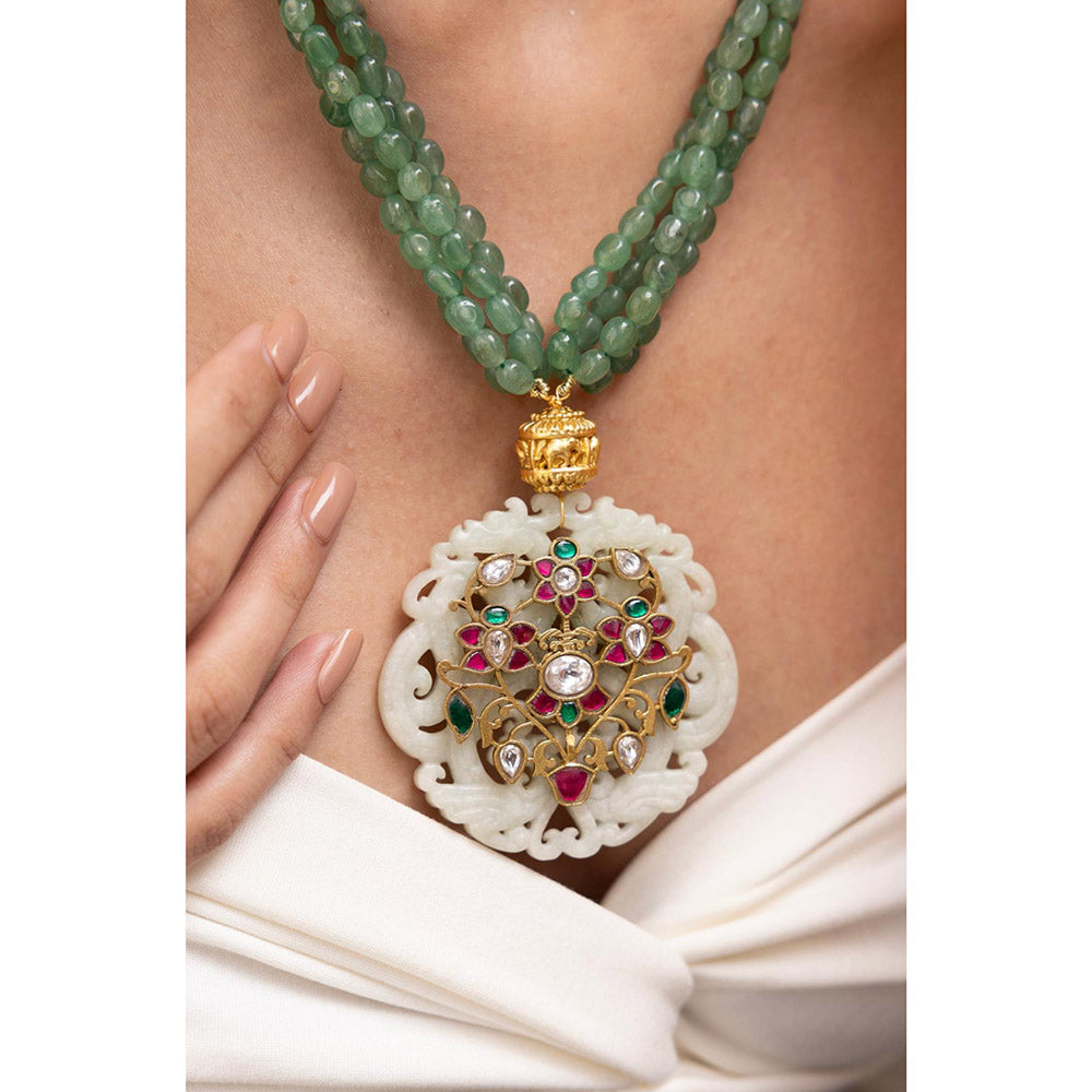 Joules By Radhika Anvikaa Multi-Color Kundan Necklace