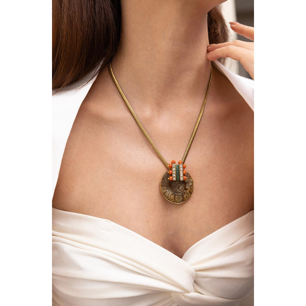 Joules By Radhika Ismira Multi-Color Kundan Necklace